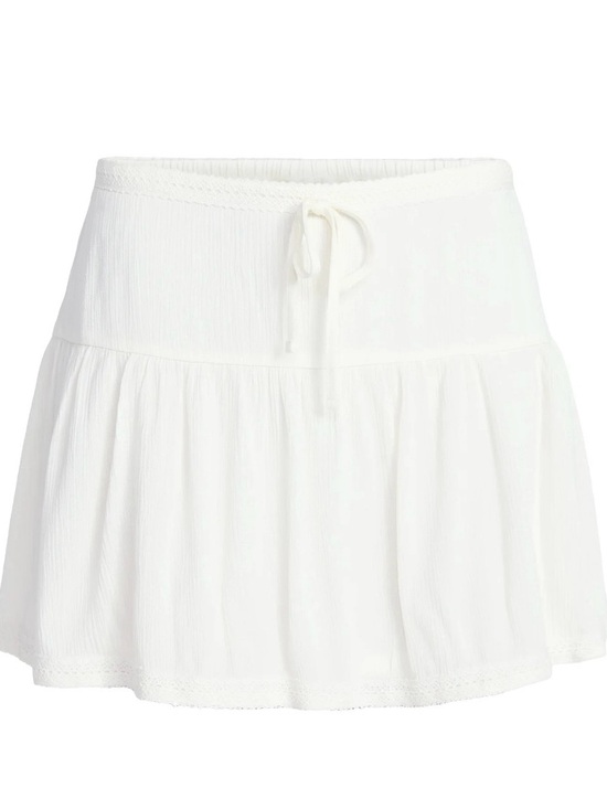 No Boundaries Dresses & Skirts - No Boundaries White Mini Skirt with Drawstring Waist